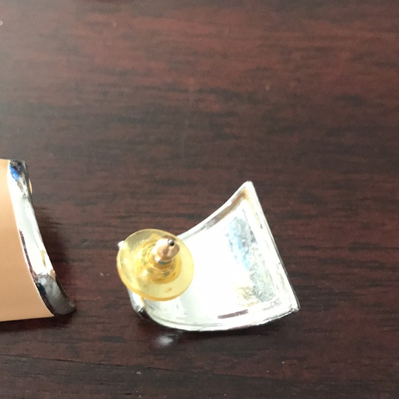 Women’s Tan and silver Earrings - Picture 3 of 4